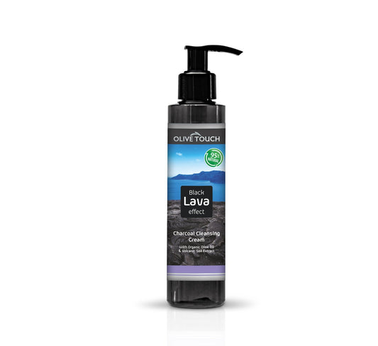 Charcoal Cleansing Cream with Organic Olive Oil & Volcanic Soil Extract - Meja Cosmetics