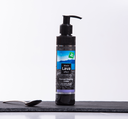 Charcoal Cleansing Cream with Organic Olive Oil & Volcanic Soil Extract - Meja Cosmetics